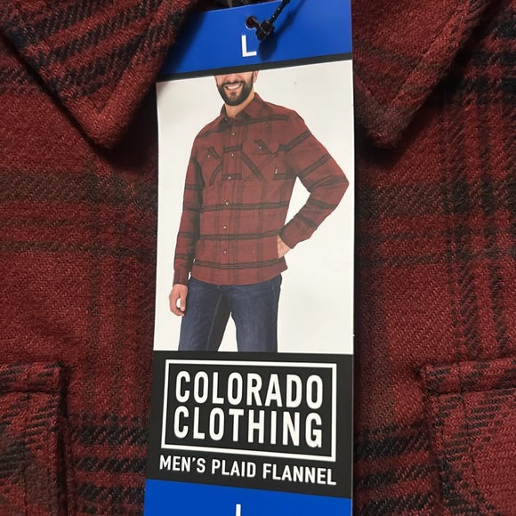 Colorado Clothing Men’s Plaid Flannel size M, L, Red NWT - Picture 6 of 8
